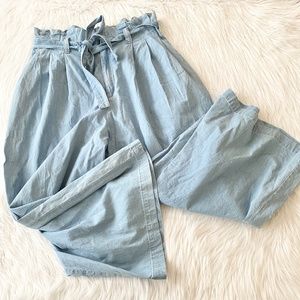 COPY - Free People High Waisted Wide Leg Chambray Pant
